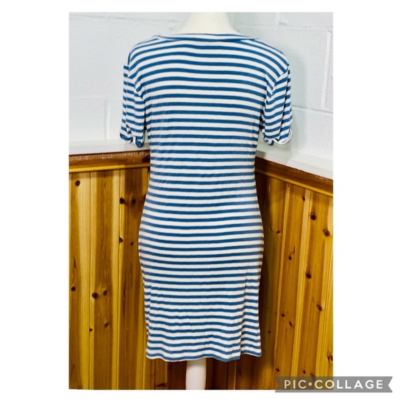 Pac Sun LA Hearts Blue and White Cut Out Dress Size Large - Picture 4 of 5